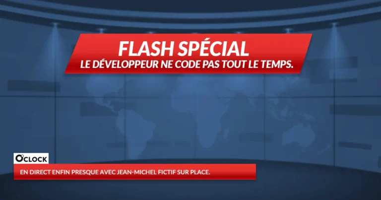 Non, le développeur ne code pas tout le temps