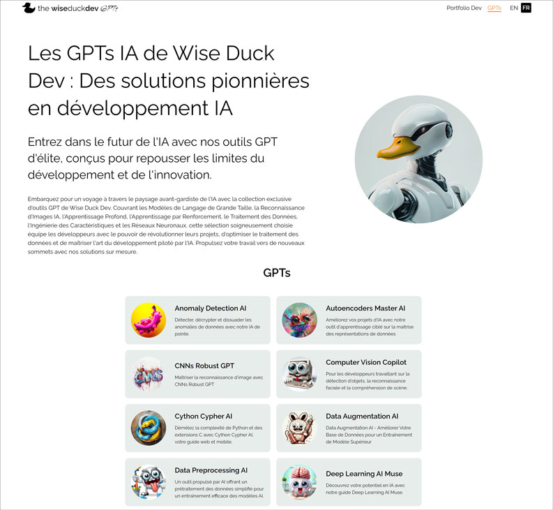 GPTs pour codeur the-wise-duck