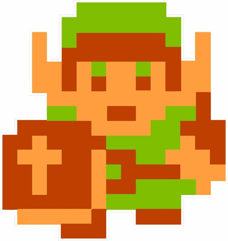 Link personnage Zelda NES jeu video oclock