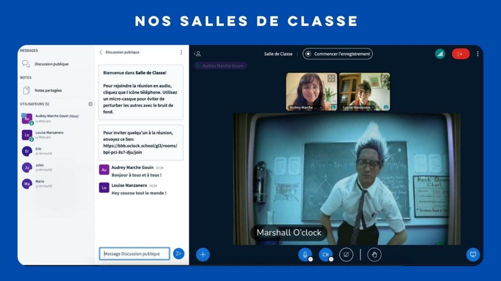 Le téléprésentiel - Nos salles de classe BBB Big Blue Button Lutice